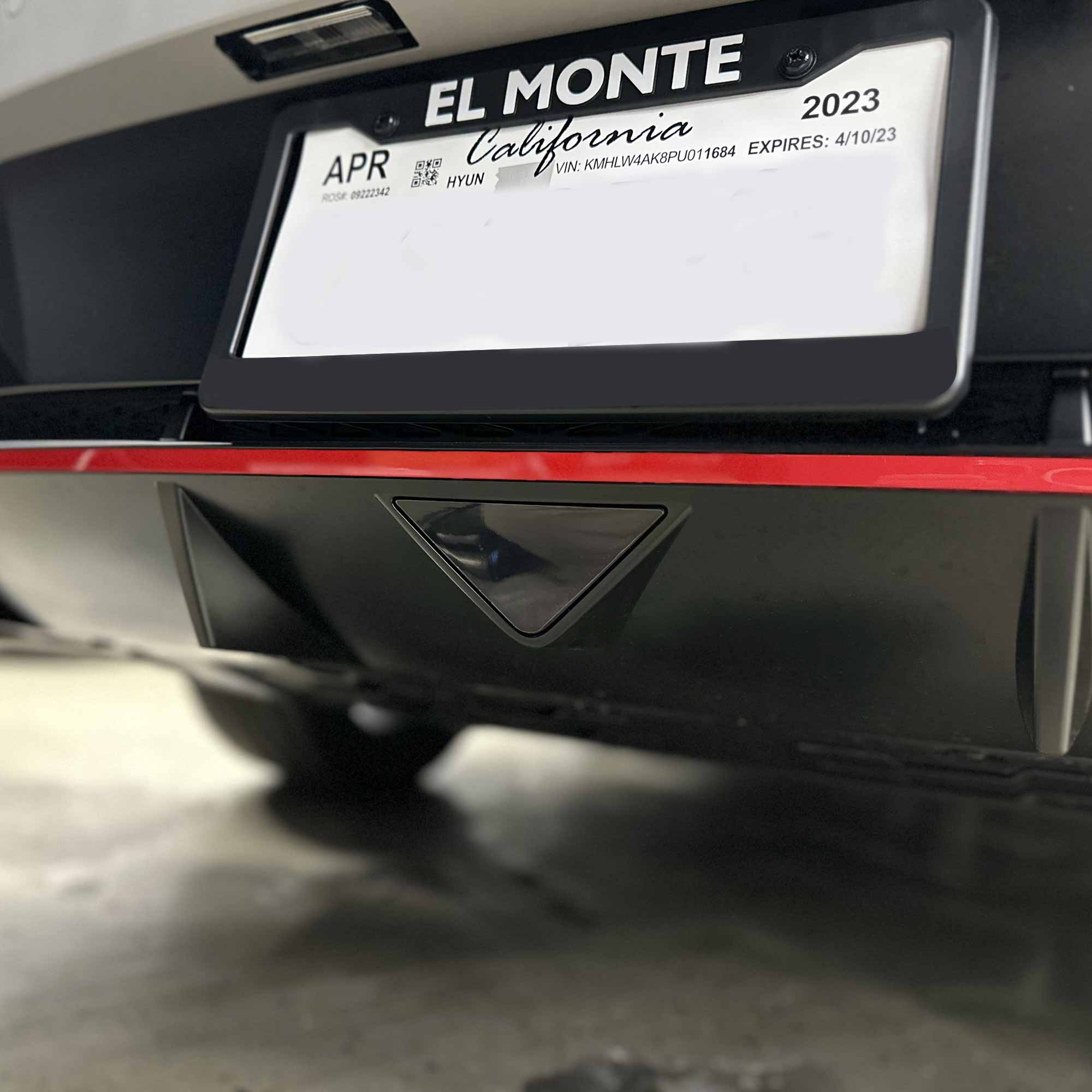 Triangle Bumber Rear Bumper Triangle Reflector Pre-cut Overlay for Elantra N 2021-2023 ...