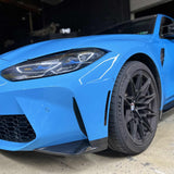 2021-2023 BMW G80 G82 M3 M4 Front Bumper Reflector Pre-Cut Overlay SMOKE BLACKOUT