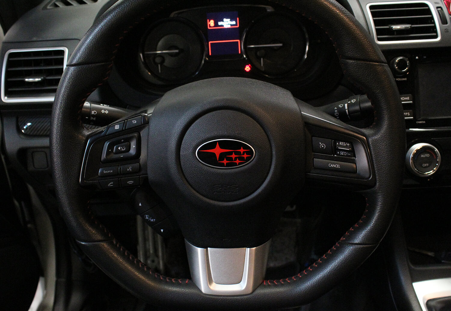 2015-2018 Subaru Wrx/Sti Steering Wheel Overlay Emblem Overlay 2