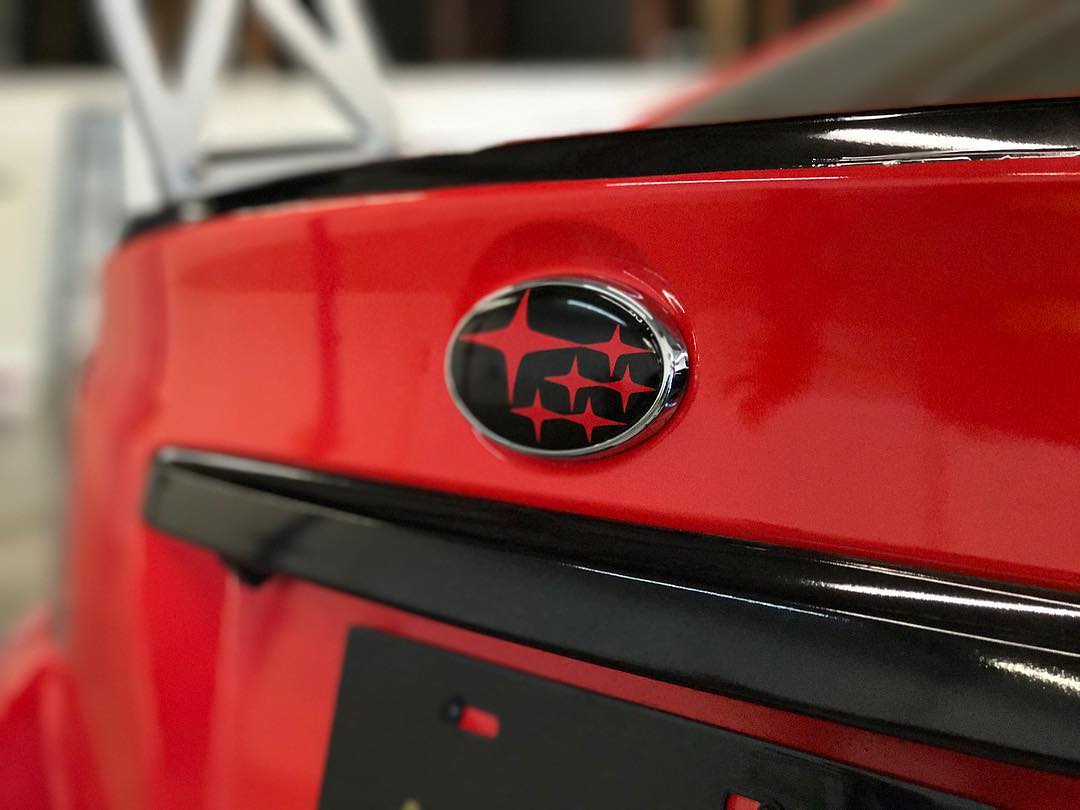 15-18 Subaru WRX/STI Rear Emblem Red Overlay