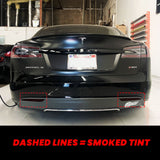 Tesla Model S 12-19 Rear Reflector Overlays
